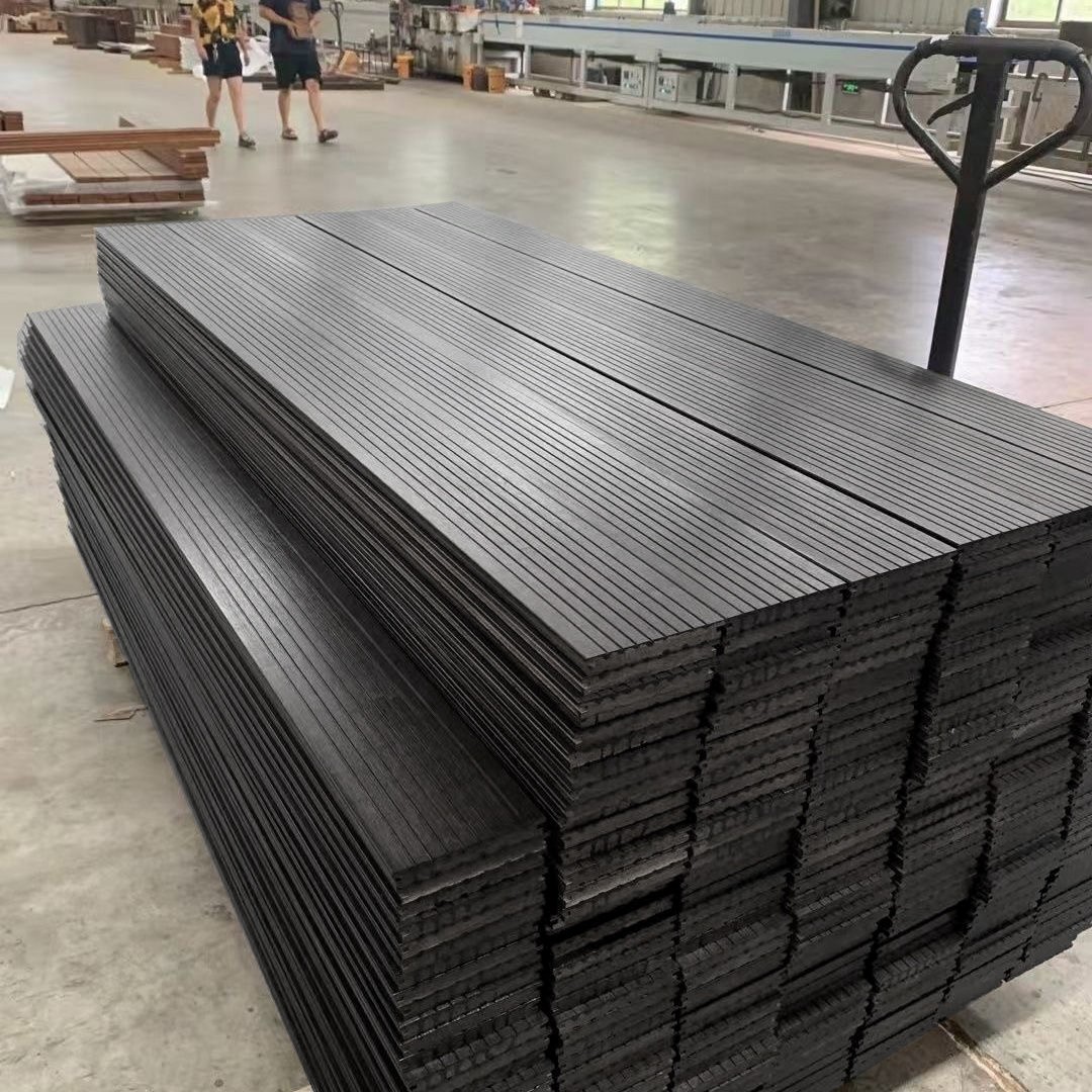 06深碳小凹槽重竹地板Deep Carbonized Micro-Grooved Strand Woven Bamboo Flooring