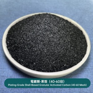 電鍍類-果殼（40-60目）Plating-Grade Shell-Based Granular Activated Carbon (40-60 Mesh)